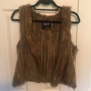 525 America Luxe rabbit fur vest